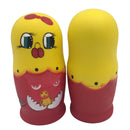 7Pcs Wooden Russian Nesting Dolls Handmade Lovely Baby Toys Cute Chicks Matryoshka Cartoon Animals Pattern Dolls Christmas Gifts