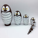 Wooden Russian Nesting Dolls 10Pcs Cute Owls Traditional Wishing Matryoshka Sorting and Stacking Dolls Handmade Meaningful Kids Toys/Birthday Christmas Gifts Home Decoration