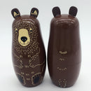 Wooden Russian Nesting Dolls 5Pcs Cute Bears Traditional Wishing Matryoshka Sorting and Stacking Dolls Handmade Meaningful Kids Toys/Birthday Christmas Gifts Home Decoration
