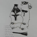 1/6 Black PU Leather SM Lingerie Suit Set for 12'' Phicen Female Figure Body