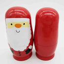Wooden Russian Nesting Dolls 6Pcs Cute Santa Claus Traditional Wishing Matryoshka Sorting and Stacking Dolls Handmade Meaningful Kids Toys/Birthday Christmas Gifts Home Decoration