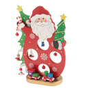 1 Set Wooden Christmas Santa Claus with Bells Table Ornaments Living Room Home Party Decoration Children Kids Xmas Gifts