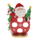 1 Set Wooden Christmas Santa Claus with Bells Table Ornaments Living Room Home Party Decoration Children Kids Xmas Gifts