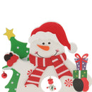 1 Set Wooden Christmas Snowman with Bells Table Ornaments Living Room Home Party Decoration Children Kids Xmas Gifts