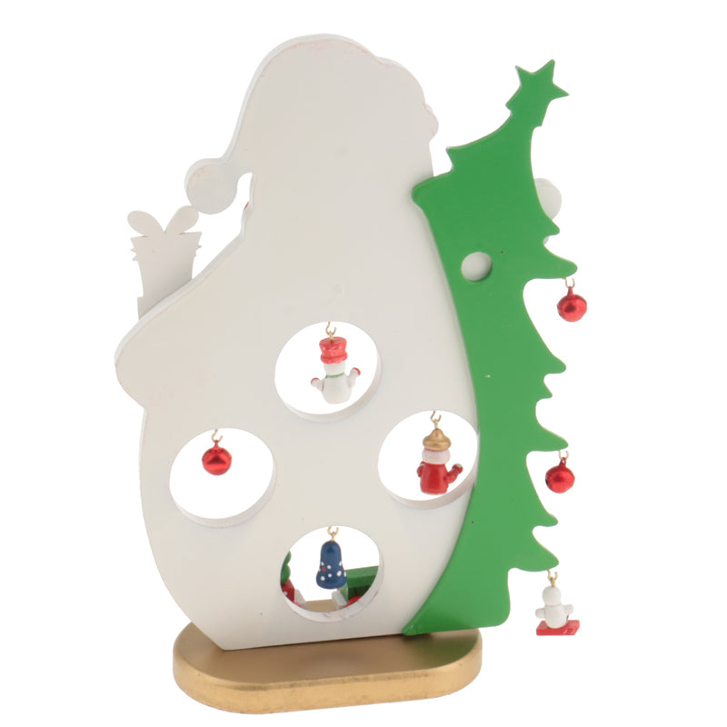 1 Set Wooden Christmas Snowman with Bells Table Ornaments Living Room Home Party Decoration Children Kids Xmas Gifts