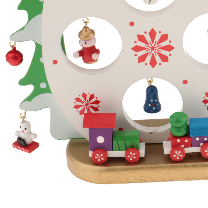 1 Set Wooden Christmas Snowman with Bells Table Ornaments Living Room Home Party Decoration Children Kids Xmas Gifts