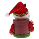 Christmas Plush Candy Box Xmas Santa Reindeer Gift Jar Case Home Table Decorations Ornaments Accs