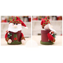 Christmas Plush Candy Box Xmas Santa Reindeer Gift Jar Case Home Table Decorations Ornaments Accs