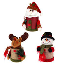 Christmas Plush Candy Box Xmas Santa Reindeer Gift Jar Case Home Table Decorations Ornaments Accs