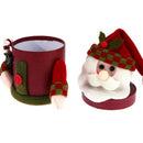 Christmas Plush Candy Box Xmas Santa Reindeer Gift Jar Case Home Table Decorations Ornaments Accs