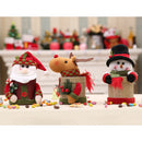 Christmas Plush Candy Box Xmas Santa Reindeer Gift Jar Case Home Table Decorations Ornaments Accs