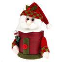 Christmas Plush Candy Box Xmas Santa Reindeer Gift Jar Case Home Table Decorations Ornaments Accs