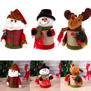 Christmas Plush Candy Box Xmas Santa Reindeer Gift Jar Case Home Table Decorations Ornaments Accs