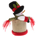 Christmas Kids Plush Stuffed Santa Snowman Candy Box Jar Xmas Container Gift Decorations centerpiece