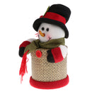 Christmas Kids Plush Stuffed Santa Snowman Candy Box Jar Xmas Container Gift Decorations centerpiece