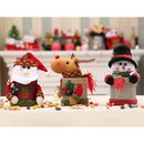 Christmas Kids Plush Stuffed Santa Snowman Candy Box Jar Xmas Container Gift Decorations centerpiece
