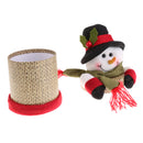 Christmas Kids Plush Stuffed Santa Snowman Candy Box Jar Xmas Container Gift Decorations centerpiece