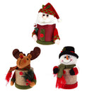 Christmas Kids Plush Stuffed Santa Snowman Candy Box Jar Xmas Container Gift Decorations centerpiece