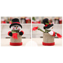 Christmas Kids Plush Stuffed Santa Snowman Candy Box Jar Xmas Container Gift Decorations centerpiece