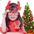 Christmas Glasses Frames Xmas Decor Novelty Fancy Dress Party Props - Antlers