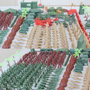 488 Pieces Army Men Playset 5cm Soldier Action Figures with Tanks Planes Flags & More Accessories