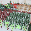 488 Pieces Army Men Playset 5cm Soldier Action Figures with Tanks Planes Flags & More Accessories