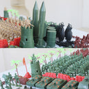 488 Pieces Army Men Playset 5cm Soldier Action Figures with Tanks Planes Flags & More Accessories