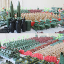 488 Pieces Army Men Playset 5cm Soldier Action Figures with Tanks Planes Flags & More Accessories
