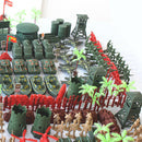 520 Pieces Army Men Playset 5cm Soldier Action Figures with Tanks Planes Flags & More Accessories