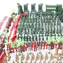 520 Pieces Army Men Playset 5cm Soldier Action Figures with Tanks Planes Flags & More Accessories
