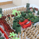 520 Pieces Army Men Playset 5cm Soldier Action Figures with Tanks Planes Flags & More Accessories