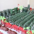 520 Pieces Army Men Playset 5cm Soldier Action Figures with Tanks Planes Flags & More Accessories