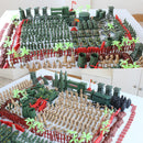 520 Pieces Army Men Playset 5cm Soldier Action Figures with Tanks Planes Flags & More Accessories