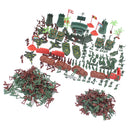 290 Pieces Army Men Playset 4cm Soldier Action Figures with Tanks Planes Flags & More Accessories