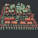 290 Pieces Army Men Playset 4cm Soldier Action Figures with Tanks Planes Flags & More Accessories