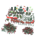 290 Pieces Army Men Playset 4cm Soldier Action Figures with Tanks Planes Flags & More Accessories