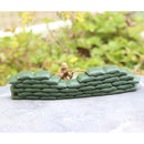 7 Piece Set of Army Accessory Set Blockhouse Camp Tent Sandbag Army Playset
