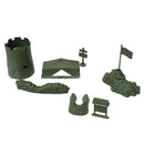 7 Piece Set of Army Accessory Set Blockhouse Camp Tent Sandbag Army Playset