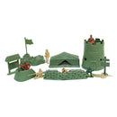 7 Piece Set of Army Accessory Set Blockhouse Camp Tent Sandbag Army Playset