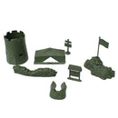 7 Piece Set of Army Accessory Set Blockhouse Camp Tent Sandbag Army Playset