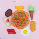Fast Food Cooking Play Set for Kids - 8 pieces (Pizza, Hotdog, Bread & more)