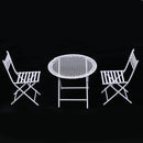 1:12 Scale Dollhouse Miniature Furniture White Round Table Chairs Model Set