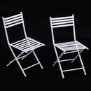 1:12 Scale Dollhouse Miniature Furniture White Round Table Chairs Model Set