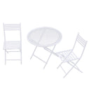 1:12 Scale Dollhouse Miniature Furniture White Round Table Chairs Model Set