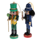 6Pcs Traditional Nutcrackers Puppets in Classical Suit 12cm Tall Handmade Wooden Nutcrackers Christmas Tree Decorations Children Kids Xmas Gifts