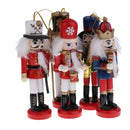 5Pcs 12cm Handpainted Wooden Nutcracker Figurines Hold Saxophone Nut Cracker Dolls Christmas Ornaments Home Table Standing Decoration Collectibles Gifts