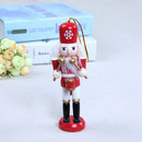 5Pcs 12cm Handpainted Wooden Nutcracker Figurines Hold Saxophone Nut Cracker Dolls Christmas Ornaments Home Table Standing Decoration Collectibles Gifts