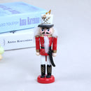 5Pcs 12cm Handpainted Wooden Nutcracker Figurines Hold Saxophone Nut Cracker Dolls Christmas Ornaments Home Table Standing Decoration Collectibles Gifts