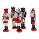 5Pcs 12cm Handpainted Wooden Nutcracker Figurines Hold Saxophone Nut Cracker Dolls Christmas Ornaments Home Table Standing Decoration Collectibles Gifts