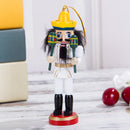 6Pcs 12cm Handpainted Wooden Nutcracker Figurines Nut Cracker Dolls Christmas Ornaments Home Table Standing Decoration Collectibles Gifts